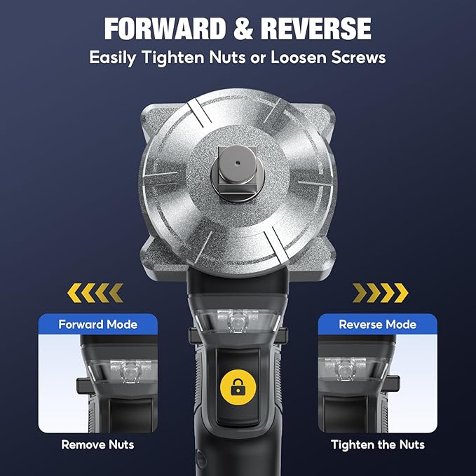 Upgraded Cordless Impact Wrench 1/2", 900 Ft-lbs (1200 Nm) Brushless Impact Gun, 21V High Torque Impact Driver with 2x 4.0Ah Batteries, Variable Speed for Car, Truck, Workshop, Heavy-Duty Jobs