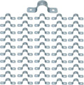 zinc plated steel pipe clamp,Steel Rigid Pipe,Holes Cable U Bracket Pipe Clamp,Electrical Conduit Straps (Two Holes, 1/2 inch-50pcs)