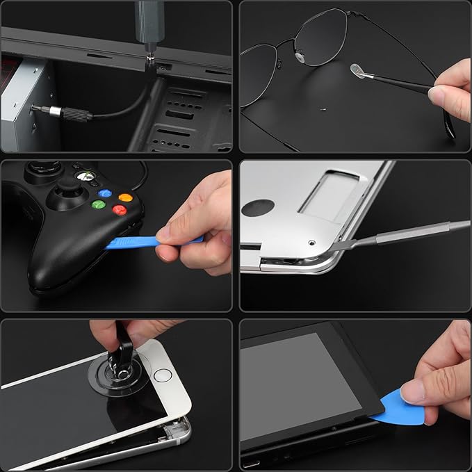 STREBITO Mini Electric Screwdriver Set 155 in 1 Small Powered Screwdriver Cordless, 140 S2 Magnetic Bits, 3 Torque Settings, 650mAh Battery, electronics tool kit for Computer, Laptop, RC, PC, Xbox