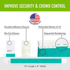 1,000 WristCo Caribbean Blue Tyvek Wristbands for Events - Comfortable Tear Resistant Paper Bracelets ID Wrist Bands for Concerts Festivals Admission Party Identification