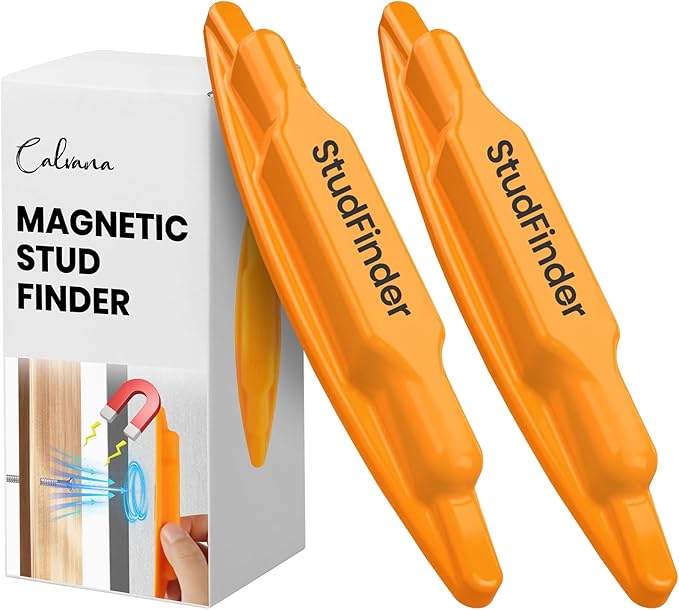 (2-Pack) Calvana Magnetic Stud Finder Wall Scanner, Stud Finder Magnet, Wall Detector Scanner, Compatible with All Drywall Construction, No Batteries Required, Wall-Friendly Construction，Easy to Use