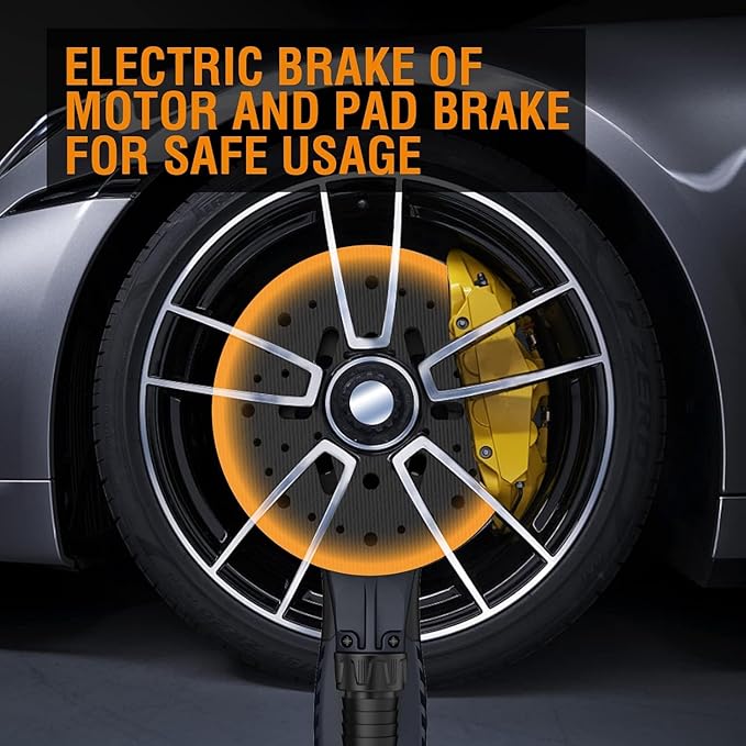 MAXXT Electric 2.5mm Random Orbital Sander Brushless 350W 3A Multi-function Variable Speed Electric Corded Orbital Sanders Machine with 10 Sanding Paper for Woodworking (R7303-2.5mmOrbit)