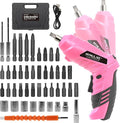 Cordless Electric Screwdriver, 3.6V Rechargeable Power Screwdriver with 47 pcs Accessories, usb charging, 3Nm Screw Gun, mini Carrying screwdriver set with LED Light Electric Power Drill Set