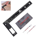 12 Inch Framing Square Carpenter Square, Tri Square Tool, Try Square for Woodworking, T Square Ruler, L Square Ruler, Right Angle Ruler，Framing Tools, Anodized Ruler Body, Black & Black