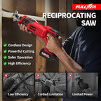Reciprocating Saw Cordless, 0-3500 SPM Power Reciprocating Saw, Tool-Free Blade Change, Brushless Recipro Saws with 2 * 4.0Ah Battery & 4 Blades, Cordless Saw for Wood/Metal/Plastic Cutting