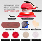 5/6 Inch Pneumatic Orbital Air Sander High-Speed DA Sander for auto body/Ideal for Woodworking, Auto Polishing, and Metal Sanding (5 inch)