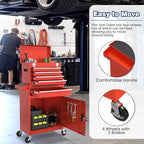 Rolling Tool Box with Wheels, 5-Drawer High Capacity Tool Chest with Wheels, Removable Storage Toolbox with Lock for Garage, Workshop