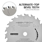 KEENTECH 6-1/2 Inch Woodworking Circular Saw Blade 18T, Non-Stick Coating, Tungsten Carbide Tipped, ATAF Grind, 5/8 Inch Arbor Hole