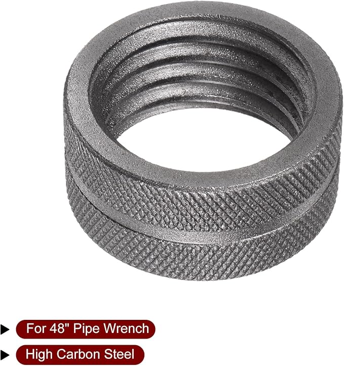 HARFINGTON Pipe Wrench Nut 48" Plumbing Wrench Replacement Knurl Nut High Carbon Steel