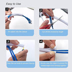 CrocSee 25ft - 1/4 inch Braided Cable Management Sleeve Cord Protector - Self-Wrapping Split Wire Loom for TV/Computer/Home Theater/Engine Bay - White