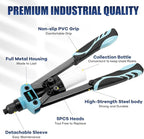 Meiwaltee 13" Rivet Gun, 1/4 Pop Rivet Gun with 100 Pcs Rivets, Manual Hand Heavy Duty Riveter with 5 Nosepieces for Plastic Metal,Aluminum, Plastic, Tube Stock,Gutter & Automotive.