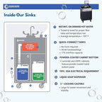 Ozark River Portable Sinks, Titan PRO 1 Black, Outdoor Portable Sink with Hot Water, Mobile Self Contained Sink with Water Tanks and Wheels, Portable Outdoor Hand Washing Sink Station