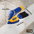 Mellif Cordless Detail Sander Compatible with Dewalt 20V MAX Battery (Tool Only), Brushless Corner Sander with 12,000 OPM Speed, 10PCS Sandpapers, Dust Collector, for Tight Space, Metal, Woodworking