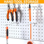 Shimeyao 100 Pcs Peg Board Shelving Hooks Stainless Steel Hanging Board Pegs Wall Display Hooks Bulk for 1/8 1/4 Garage Storage Organizer Accessories(6 Inch,Silver)