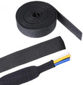 2 in 1 Heat Shrink Braided Sleeving Fabric Tubing-Perfectly fit Irregular Shape Hose/Cable/Wire (3/4"(19mm), 14FT)