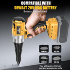 Cordless Rivet Gun Compatible with DeWalt 20V Battery,Brushless Electric Rivet Nut Tool with 3 Sizes Steel Rivets(1/8",5/32",3/16") & Nose Pieces, Professional Riveters Gun 20V(Tool Only)