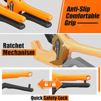 PVC Pipe Cutter - 3 Inch Max Opening, Heavy-Duty Ratchet Pipe Cutter Tool with Stabilizer for PVC, PPR, PE, PEX, Plastic Hoses & Plumbing Pipes with Teflon Coated SK5 Blade