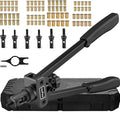eSynic Professional Rivet Nut Tool Kit - 14" Heavy Duty Rivnut Gun with 6 Mandrels & 80pcs Nuts- Metric & SAE Thread Set for Metal/Wood/Auto Repair, Ergonomic Comfort Grips & Carrying Case Included