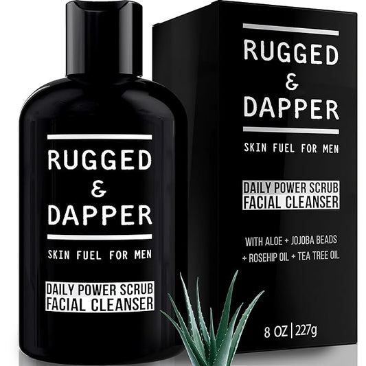 Premium Daily Power Scrub | 8 oz | Exfoliating Mens Face Wash | Deep Cleans + Prevents Breakouts | Face Wash Men's | Natural Ingredients | Made in USA-VeraVaultWomen