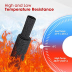 2 in 1 Heat Shrink Braided Sleeving Fabric Tubing-Perfectly fit Irregular Shape Hose/Cable/Wire (1"(25mm), 32FT)