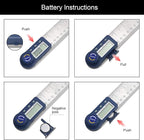 Digital Angle Finder,2 in 1 Digital Protractor, 7 inch / 200mm Stainless Steel Digital Angle Ruler with Zeroing and Locking Function