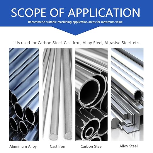 2 Flute 1/2" Carbide Square End Mill Micrograin Milling Bits Sets TISIN Coating CNC Router Bit for Steel