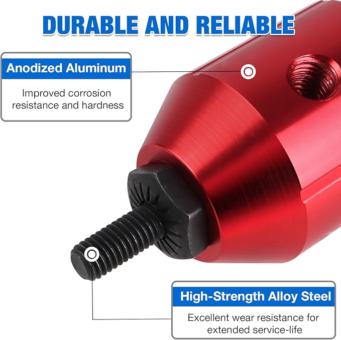 YUZES Rivet Nut Tool Adapter for Cordless Drill Electric- Newly Labor-Saving Rivet Gun Kit Professional Rivet Nut Tool kit with Carrying Case (Rivet Nut Tool-30-R1)