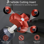 1 Inch PVC Pipe Reamer with Triple Blade, PVC Socket Saver Fitting Saver with 1/4-Inch Hex Shaft, Plastic Pipe Fitting Reamer Plumbing Tool for Sch.40 CPVC ABS Socket Hub,Fit Standard 1/2" Drills