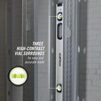 CHANNELLOCK 48-Inch, Professional-Grade Magnetic Aluminum I-Beam Level with 3 Vials, 5100-0048M