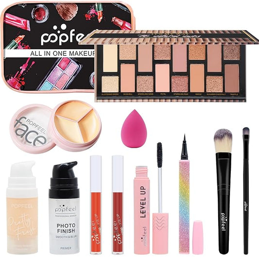 Makeup Kit for Women Full Kit, All-in-one Makeup Gift Set, Include Eyeshadow Palette, Lip Gloss, Foundation, Concealer, Mascara, Makeup Brush-VeraVaultWomen
