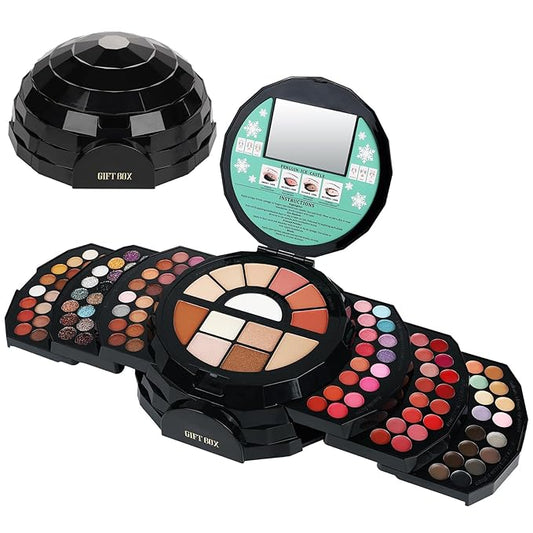 109 Colors Makeup Kit for Women Girl Full Kit Gift Set with Mirror All in One Make up Palette Included Eyeshadow Glitter Lipstick Concealer Eyeliner Eyebrow Highlighter Contour Blusher Compact PowderN-VeraVaultWomen