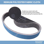 15 Pack 1-1/2 x 30" Zirconia Sanding Belts for Pipe Belt Sander, 1-1/2x30 Inch Sander Belts for Pipe Tube Polisher Sander, 1.5" x 30" Zirconia Metal Grinding Sand Belts for Polishing, 80 Grit