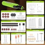8V Cordless Rotary Tool Kit with 103pcs Accessories, USB-C Charging, 5-Speed 25000RPM mini cordless rotary tool， Power Rotary Tool for Engraving, Sanding, Drilling, Polishing, DIY Crafts