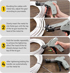 Delgada Metal Cable Tie Gun for Stainless Steel Ties, Professional Automatic Tightening Cutting Ratchet Tie Clamp,4-level Adjustable Fastening Tie Tool