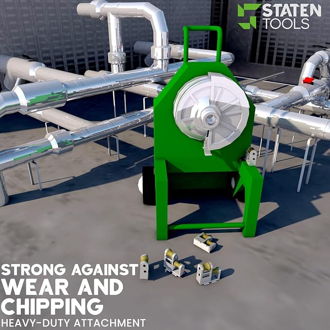 1-1/2"-2" Roller Support Set: Compatible with Greenlee 555/Current Benders (Replaces Parts 17984 & 21002), Heavy-Duty Steel Construction