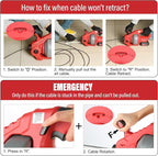 POPULO 20V Cordless Electric Drain Snake, 25Ft Replaceable Cable with 2.0Ah Battery, Extension Tube & Charger, Snake Drain Clog Remover Tool for Toilet, Floor Drain, Sink and Shower 3/4"-2" Pipe