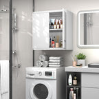 GREATMEET Locking Metal Wall Cabinet, Metal Wall Cabinets for Garage, Wall Mount Cabinet with Lock, Upper Cabinets Wall Mounted, Hanging Utility Cabinet with Adjustable Shelf