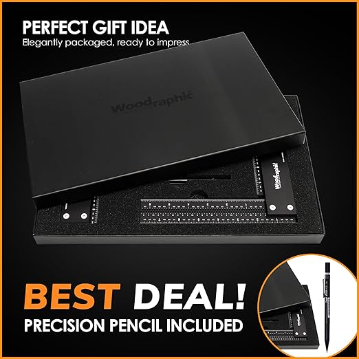 Precision Square Ruler for Measuring and Marking - Aluminum Steel Framing Tool for Professional Carpentry Use (8 Inch (New))