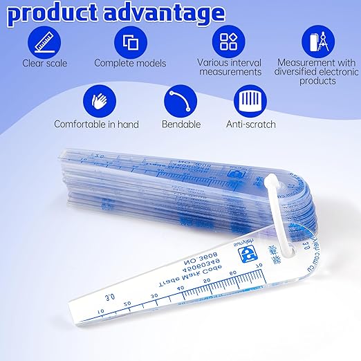 1 Set Plastic Feeler Gauge 0.05mm to 3mm Metric Gap 21 in 1 Measurement Tool 21 Leaf with Black Velvet Storage Bag for Automobiles, Electronics Industry Measuring Gap