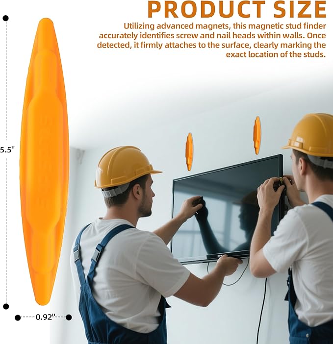 (2-Pack) Calvana Magnetic Stud Finder Wall Scanner, Stud Finder Magnet, Wall Detector Scanner, Compatible with All Drywall Construction, No Batteries Required, Wall-Friendly Construction，Easy to Use