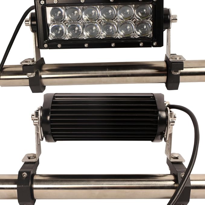 0.875" Bull Bar Clamps, LED Light Bar Mount Bracket,LED Off-Road Light Horizontal Bar Clamp Mounting Kit for 7/8 inch Tube Mount (Pack of 4) (0.875"-Clamp Mount Kit)