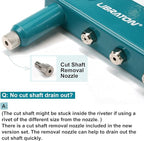 Libraton One-Handed Rivet Gun, Pop Rivet Gun Set, Professional Hand Riveter, Manual Riveting Tool with 200 Rivets for Metal, Includes 4 Drill Bits, 4 Tool-Free Interchangeable Heads, Storage Case