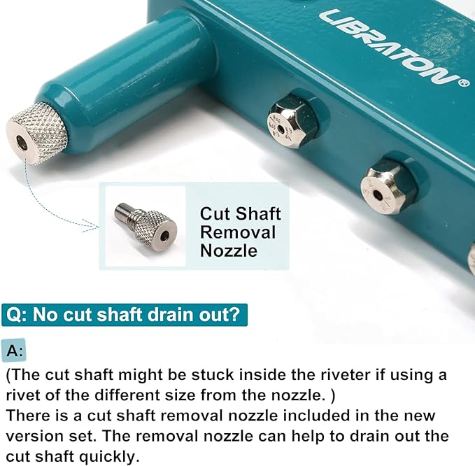 Libraton One-Handed Rivet Gun, Pop Rivet Gun Set, Professional Hand Riveter, Manual Riveting Tool with 200 Rivets for Metal, Includes 4 Drill Bits, 4 Tool-Free Interchangeable Heads, Storage Case