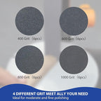 1 x 30 Inch Silicon Carbide Sanding Belts, 24Pcs 1x30 Inch Belt Sander Belts, 6 Each of 400, 600, 800, 1000 Grits Knife Sharpening Belt for Metal, Glass, Steel, Aolly, Rubber, Plastic, Wood