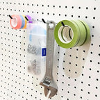60Pcs Pegboard Hooks,2/4/6 inch Peg Board Hooks for Hanging.These Durable pegs fit 1/4" pegboard,Ideal peg Board Organizer Accessories for Tools,Kitchens,or Stores 1“ Hole Pitch