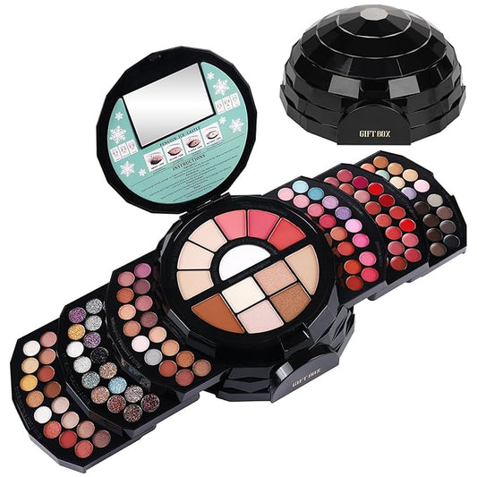 109 Colors Makeup Kit for Women Girl Full Kit Gift Set with Mirror All in One Make up Palette Included Eyeshadow Glitter Lipstick Concealer Eyeliner Eyebrow Highlighter Contour Blusher Compact PowderY-VeraVaultWomen