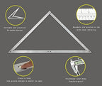 48 Aluminum Combination Square Carpenter Tools | Adjustable 45° & 90° Angles for Framing/Roofing/Staircases | Professional Woodworking & Construction Triangle Ruler Tool