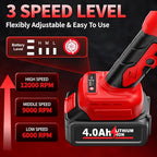Cordless Angle Grinder Kit, 4-1/2" Power Angle Grinders with 2 * 4.0Ah Battery & 12000RPM Brushless Motor, Metal Grinder with Cutting Wheels, Electric Grinder Tool Set for Cutting, Grinding