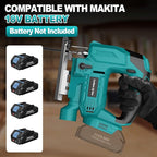 Jigsaw, Cordless Jig Saw Tool for Makita 18V Battery, Varible Speed, with LED Light, 0°-45° Bevel Cuts, 3-Position Orbital Jigsaw for Wood/PVC/Metal Cutting (Tool Only)