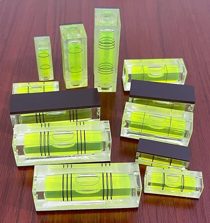 5Pcs Magnetic Small Bubble Level Set 29mm/40mm/52mm Multi-sizes Square Spirit Levels Measuring Tools